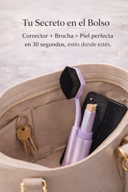 Corrector Mágico 2-en-1 con Brocha - Cobertura Total